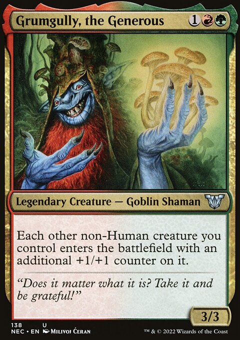 Grumgully, the Generous, Neon Dynasty Commander #138, Magic: The Gathering card