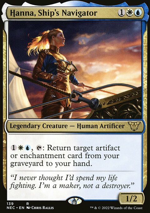 Hanna, Ship's Navigator, Neon Dynasty Commander #139, Magic: The Gathering card