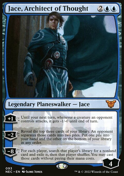 Jace, Architect of Thought, Neon Dynasty Commander #93, Magic: The Gathering card