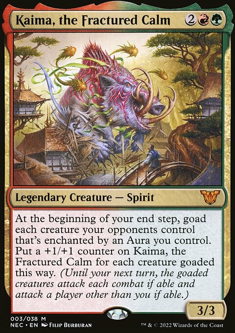 Kaima, the Fractured Calm, Neon Dynasty Commander #3, Magic: The Gathering card