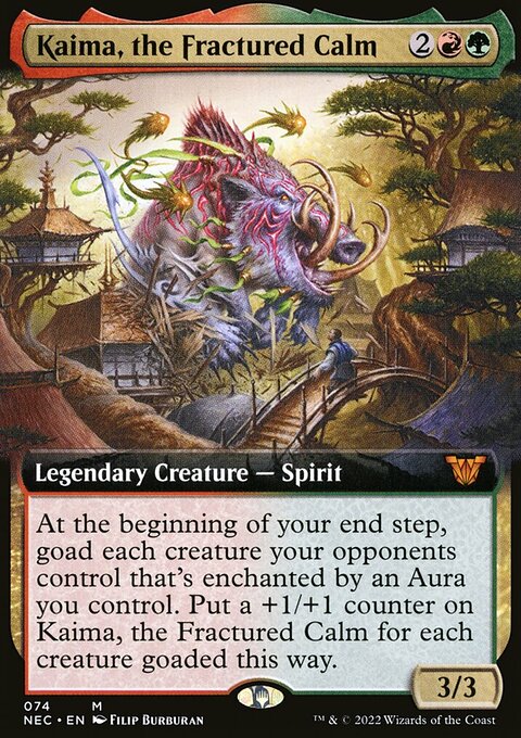 Kaima, the Fractured Calm, Neon Dynasty Commander #74, Magic: The Gathering card