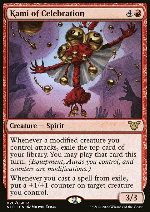 Kami of Celebration, Neon Dynasty Commander #20, Magic: The Gathering card