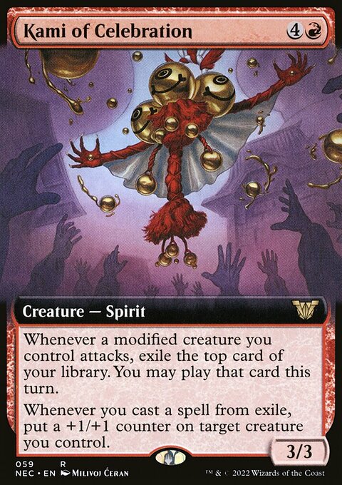 Kami of Celebration, Neon Dynasty Commander #59, Magic: The Gathering card