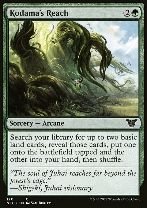 Kodama's Reach, Neon Dynasty Commander #120, Magic: The Gathering card