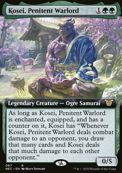 Kosei, Penitent Warlord, Neon Dynasty Commander #67, Magic: The Gathering card