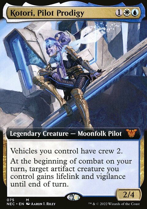 Kotori, Pilot Prodigy, Neon Dynasty Commander #75, Magic: The Gathering card