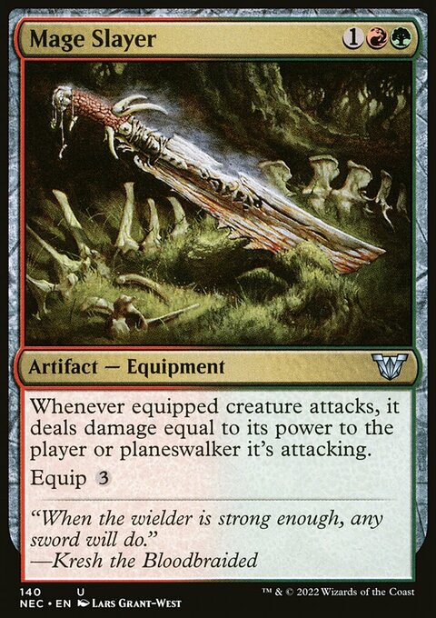 Mage Slayer, Neon Dynasty Commander #140, Magic: The Gathering card
