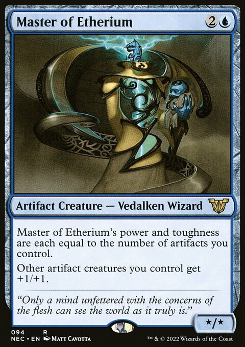 Master of Etherium, Neon Dynasty Commander #94, Magic: The Gathering card