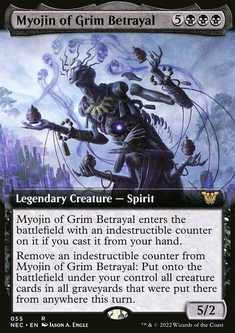 Myojin of Grim Betrayal, Neon Dynasty Commander #55, Magic: The Gathering card