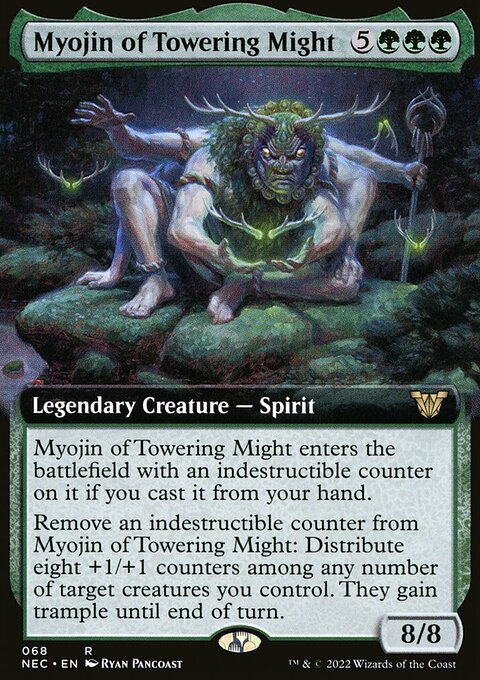 Myojin of Towering Might, Neon Dynasty Commander #68, Magic: The Gathering card