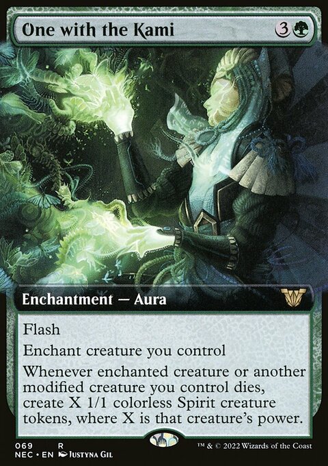 One with the Kami, Neon Dynasty Commander #69, Magic: The Gathering card