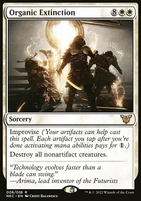 Organic Extinction, Neon Dynasty Commander #8, Magic: The Gathering card