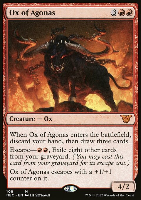 Ox of Agonas, Neon Dynasty Commander #108, Magic: The Gathering card