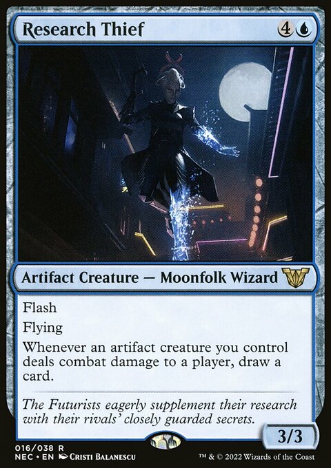 Research Thief, Neon Dynasty Commander #16, Magic: The Gathering card