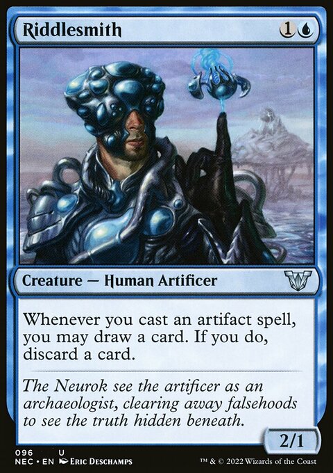Riddlesmith, Neon Dynasty Commander #96, Magic: The Gathering card