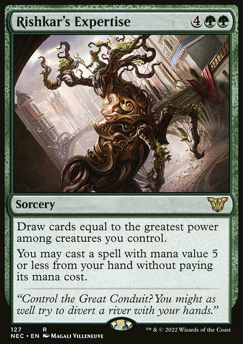 Rishkar's Expertise, Neon Dynasty Commander #127, Magic: The Gathering card