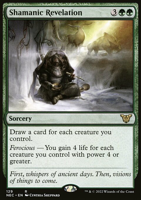 Shamanic Revelation, Neon Dynasty Commander #129, Magic: The Gathering card