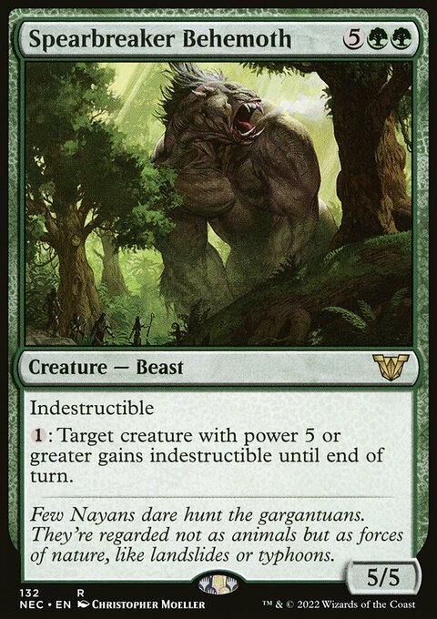 Spearbreaker Behemoth, Neon Dynasty Commander #132, Magic: The Gathering card