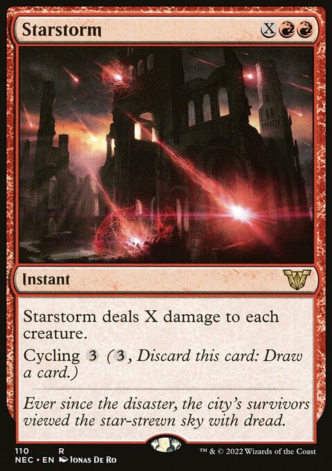 Starstorm, Neon Dynasty Commander #110, Magic: The Gathering card