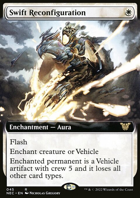 Swift Reconfiguration, Neon Dynasty Commander #45, Magic: The Gathering card