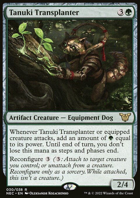 Tanuki Transplanter, Neon Dynasty Commander #30, Magic: The Gathering card