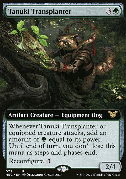 Tanuki Transplanter, Neon Dynasty Commander #72, Magic: The Gathering card