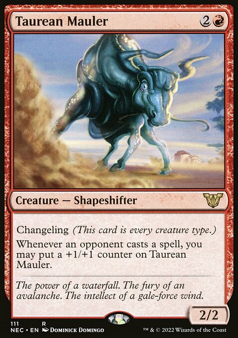 Taurean Mauler, Neon Dynasty Commander #111, Magic: The Gathering card