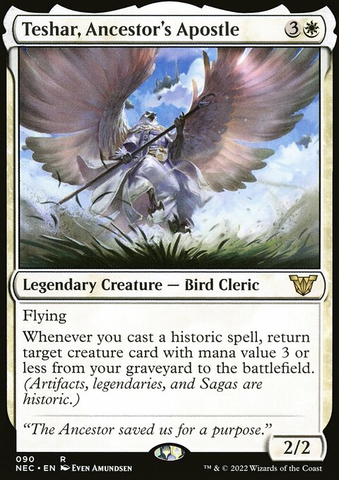 Teshar, Ancestor's Apostle, Neon Dynasty Commander #90, Magic: The Gathering card