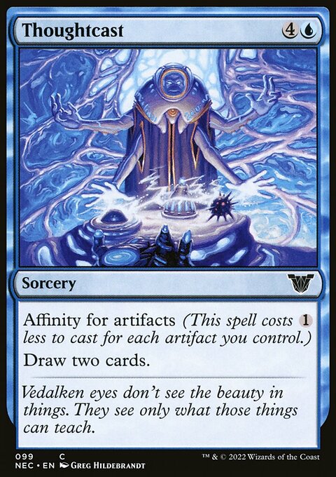 Thoughtcast, Neon Dynasty Commander #99, Magic: The Gathering card