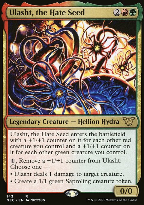 Ulasht, the Hate Seed, Neon Dynasty Commander #143, Magic: The Gathering card