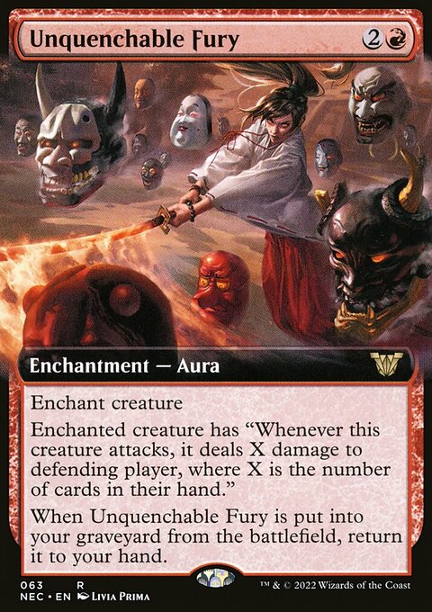 Unquenchable Fury, Neon Dynasty Commander #63, Magic: The Gathering card