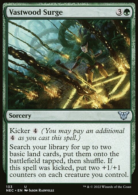 Vastwood Surge, Neon Dynasty Commander #133, Magic: The Gathering card