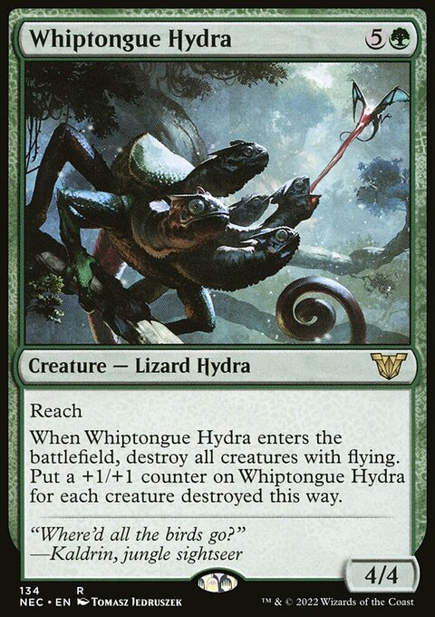 Whiptongue Hydra, Neon Dynasty Commander #134, Magic: The Gathering card