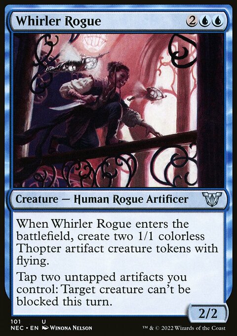 Whirler Rogue, Neon Dynasty Commander #101, Magic: The Gathering card