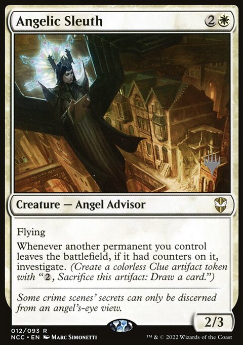 Angelic Sleuth, New Capenna Commander Promos #12p, Magic: The Gathering card
