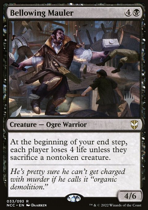 Bellowing Mauler, New Capenna Commander Promos #33p, Magic: The Gathering card