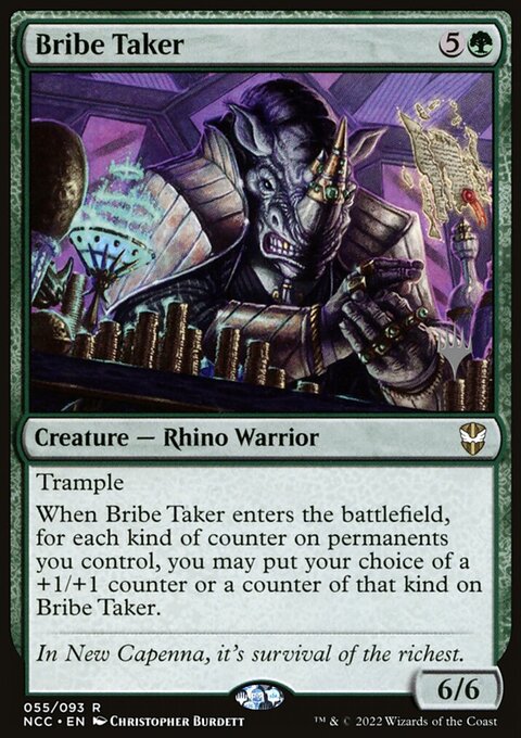 Bribe Taker, New Capenna Commander Promos #55p, Magic: The Gathering card