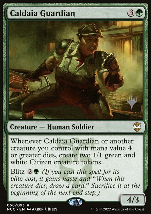 Caldaia Guardian, New Capenna Commander Promos #56p, Magic: The Gathering card