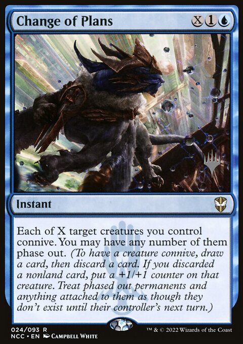 Change of Plans, New Capenna Commander Promos #24p, Magic: The Gathering card