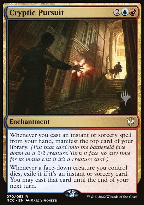 Cryptic Pursuit, New Capenna Commander Promos #70p, Magic: The Gathering card