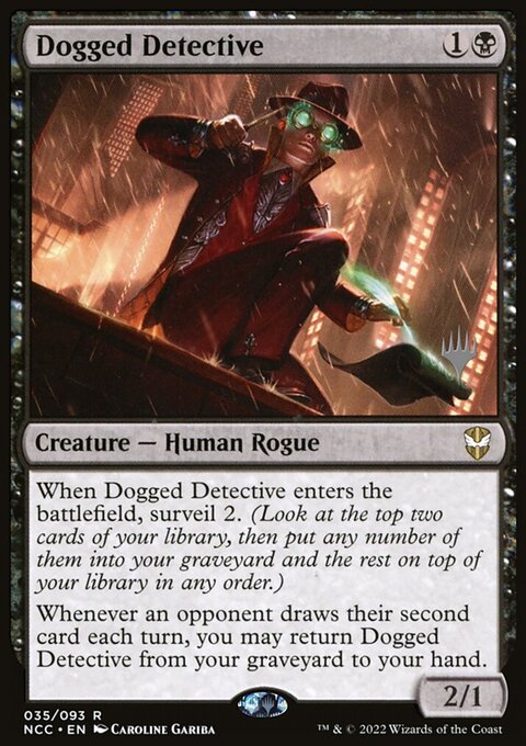Dogged Detective, New Capenna Commander Promos #35p, Magic: The Gathering card