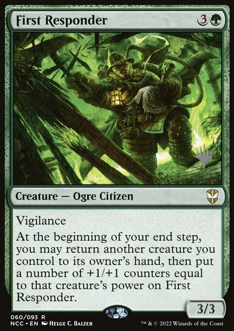 First Responder, New Capenna Commander Promos #60p, Magic: The Gathering card