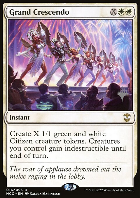 Grand Crescendo, New Capenna Commander Promos #16p, Magic: The Gathering card