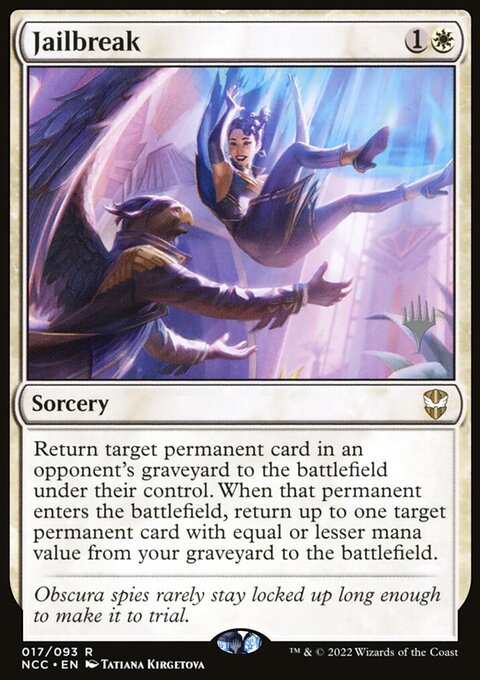 Jailbreak, New Capenna Commander Promos #17p, Magic: The Gathering card