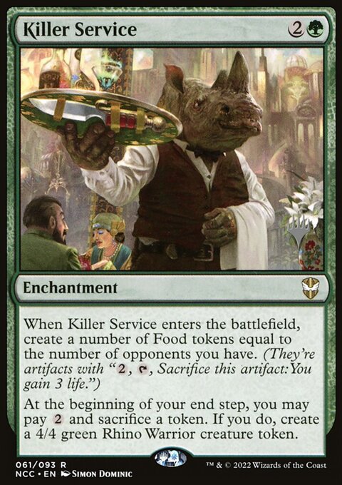 Killer Service, New Capenna Commander Promos #61p, Magic: The Gathering card