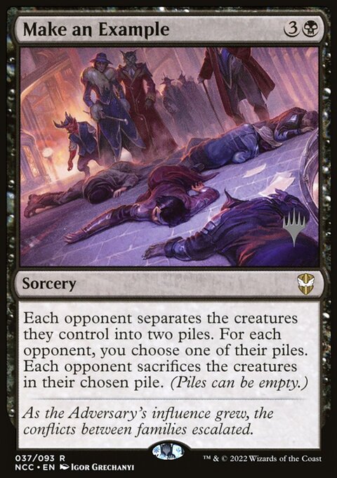 Make an Example, New Capenna Commander Promos #37p, Magic: The Gathering card