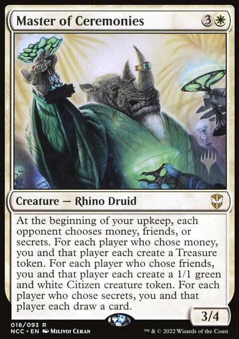 Master of Ceremonies, New Capenna Commander Promos #18p, Magic: The Gathering card