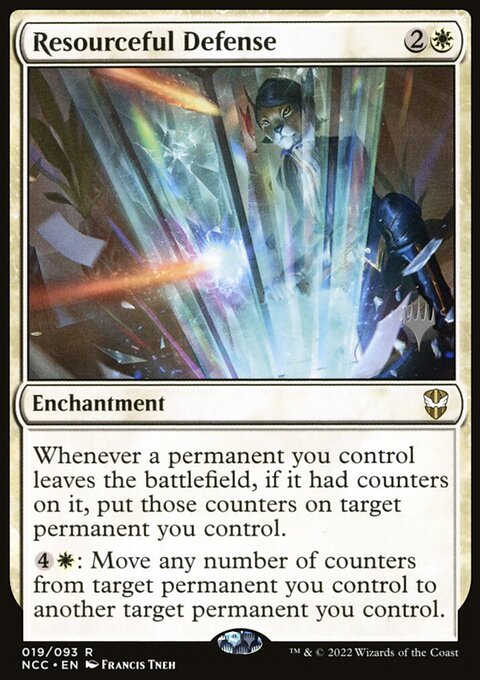 Resourceful Defense, New Capenna Commander Promos #19p, Magic: The Gathering card