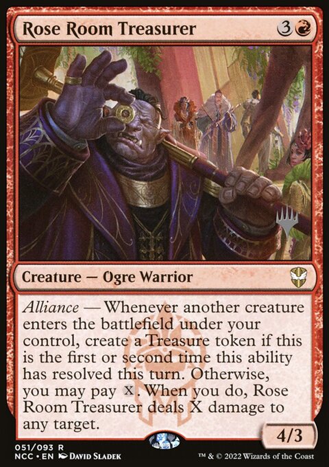 Rose Room Treasurer, New Capenna Commander Promos #51p, Magic: The Gathering card