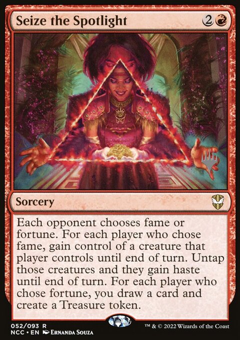 Seize the Spotlight, New Capenna Commander Promos #52p, Magic: The Gathering card